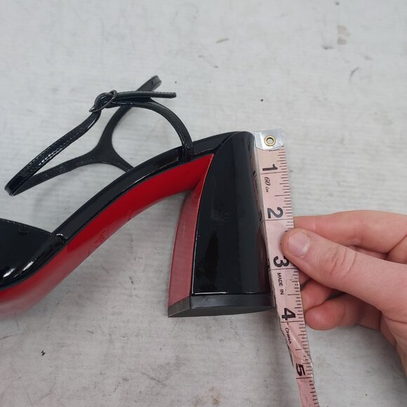 Christian Louboutin Jane Patent Strappy Slingback Pumps - Picture 12 of 12